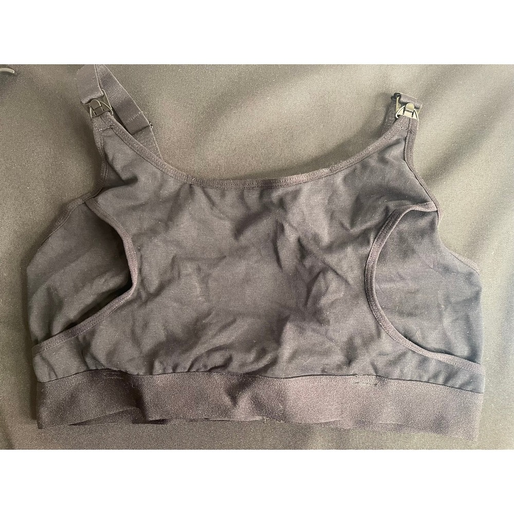 Momcozy Black Nursing Bra‎ Maternity Support Full Coverage Adjustable Straps